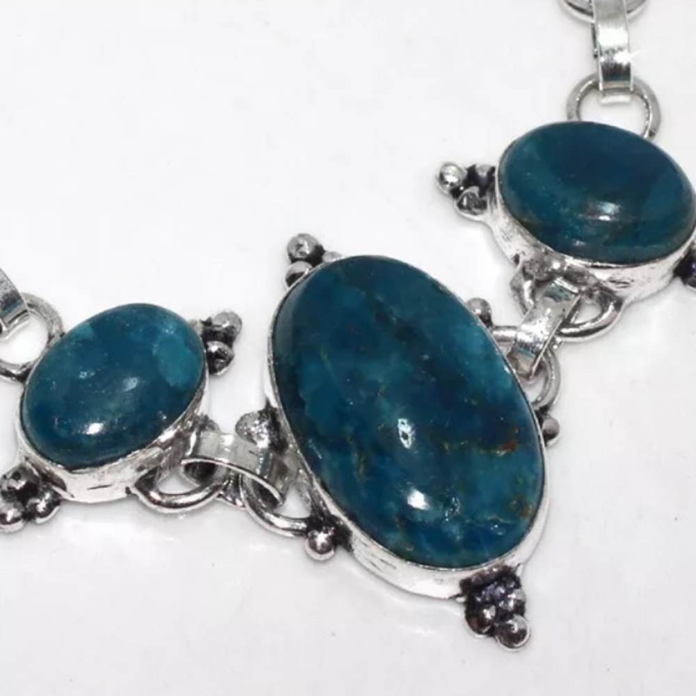Apatite gemstone bracelet - Picture 2 of 2